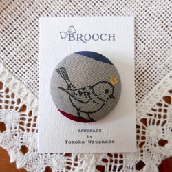 BROOCH コトリ＆クラウン　 2枚目の画像