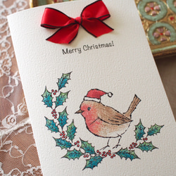 CHRISTMAS CARD -  robin - 2pc set 2枚目の画像