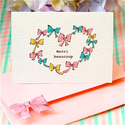 MERCI MINI CARD -RIBBON HEART- 2枚目の画像