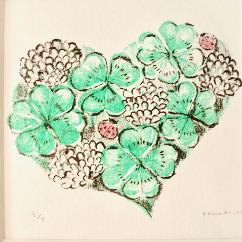 版画 - love clover（リトグラフ） 版画 Laviolaluna 通販 9052331
