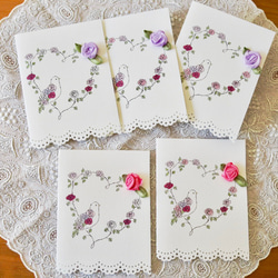 GREETING CARD - HEART ROSE DOVE 2PC SET 4枚目の画像