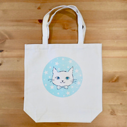 SALE! tote bag -cat & stars 1枚目の画像