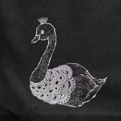 SALE!両面プリント tote bag swan- Black 5枚目の画像