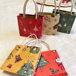 再販2】クリスマス柄のミニ紙袋 ✴︎15枚セット✴︎ ラッピング