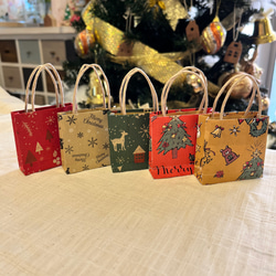 【再販2】クリスマス柄のミニ紙袋　15枚セット　✴︎送料無料✴︎ 4枚目の画像