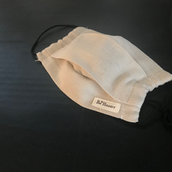 マスク　プリーツマスク　フィルターポケット付き　caffè e llatte レディースsize 8.5cm×15cm 9枚目の画像