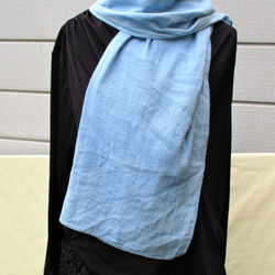 ダブルガーゼの藍染めストールB 1枚目の画像