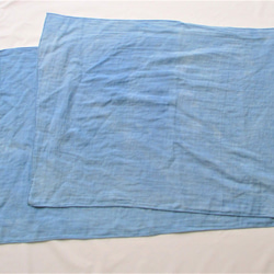 ダブルガーゼの藍染めストールB 2枚目の画像