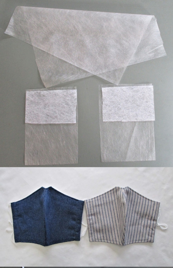 銀イオン不織布と酸化チタフィルター内蔵マスク2枚セット１ 1枚目の画像