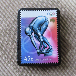オーストラリア　切手ブローチ6442 1枚目の画像