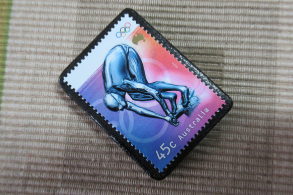 オーストラリア　切手ブローチ6442 2枚目の画像