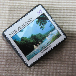 ニュージーランド　切手ブローチ6446 2枚目の画像