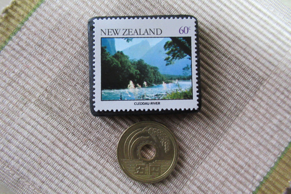 ニュージーランド　切手ブローチ6446 3枚目の画像