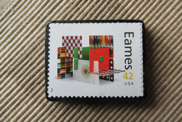 アメリカ　切手ブローチ 6450 1枚目の画像