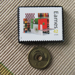アメリカ　切手ブローチ 6450 3枚目の画像
