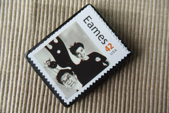 アメリカ　切手ブローチ 6451 2枚目の画像