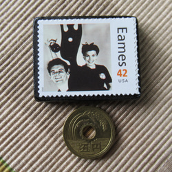 アメリカ　切手ブローチ 6451 3枚目の画像