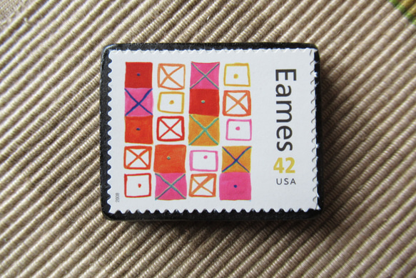 アメリカ　切手ブローチ 6452 1枚目の画像