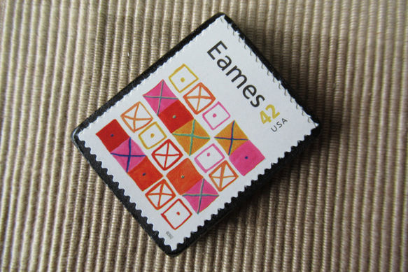 アメリカ　切手ブローチ 6452 2枚目の画像
