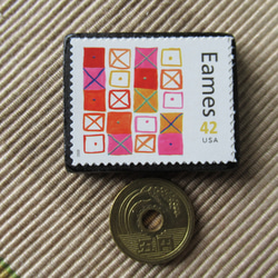 アメリカ　切手ブローチ 6452 3枚目の画像