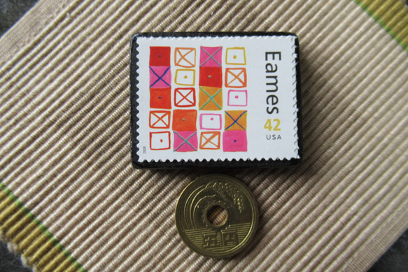 アメリカ　切手ブローチ 6452 3枚目の画像