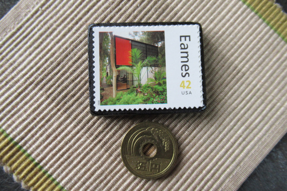 アメリカ　切手ブローチ 6454 3枚目の画像