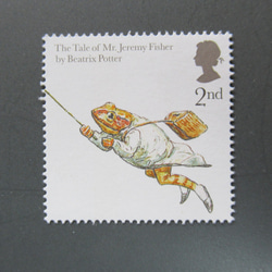 イギリス　童話（絵本）切手ブローチ 6685 1枚目の画像