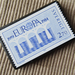 スウエーデン　切手ブローチ6726 2枚目の画像