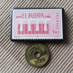 スウエーデン　切手ブローチ6727 3枚目の画像