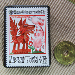 ハンガリー　童話切手ブローチ6739 3枚目の画像