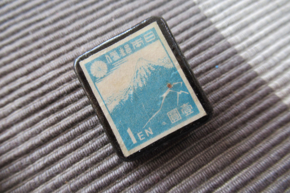 アップサイクル　日本　昭和切手ブローチ6948 2枚目の画像