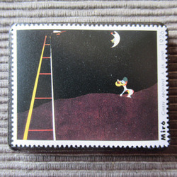 フランス　「ミロ」美術切手ブローチ7247 1枚目の画像