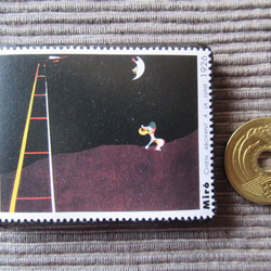 フランス　「ミロ」美術切手ブローチ7247 3枚目の画像