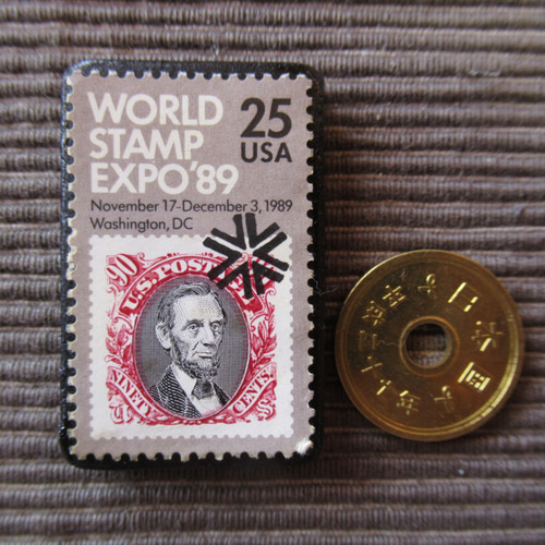 アメリカ 切手ブローチ 7369 ブローチ Yukio TANZAWA 通販 11720769