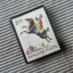 ハンガリー　童話切手ブローチ 7412 2枚目の画像
