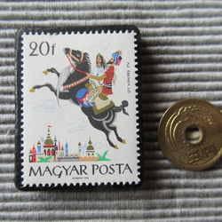 ハンガリー　童話切手ブローチ 7412 3枚目の画像