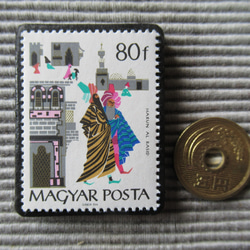 ハンガリー　童話切手ブローチ 7416 3枚目の画像