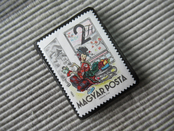 ハンガリー　童話切手ブローチ 7419 2枚目の画像