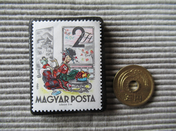 ハンガリー　童話切手ブローチ 7419 3枚目の画像