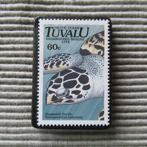 ツバル 切手ブローチ7652 ブローチ Yukio TANZAWA 通販 12567089