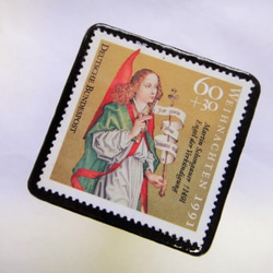 ドイツ　クリスマス切手ブローチ415 2枚目の画像