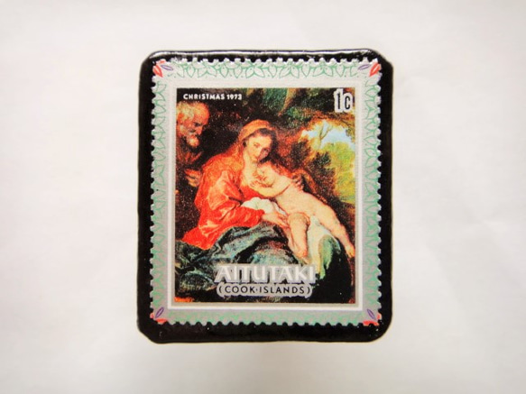 クック諸島　切手ブローチ431 1枚目の画像