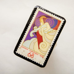 カナダ　切手ブローチ466 2枚目の画像