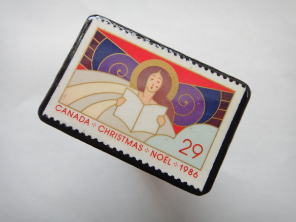 カナダ　切手ブローチ467 2枚目の画像