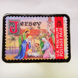 英国領ジャージー島　切手ブローチ 482 1枚目の画像