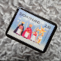 フィンランド　切手ブローチ522 2枚目の画像