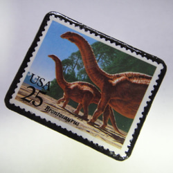 アメリカ　恐竜切手ブローチ 556 2枚目の画像