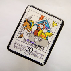 旧東ドイツ  童話切手ブローチ612 2枚目の画像