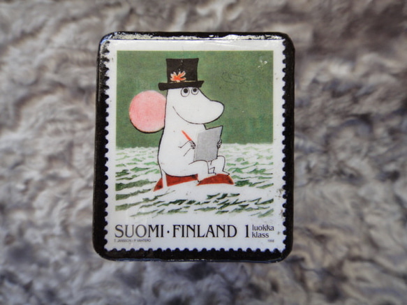 フィンランド　童話切手ブローチ629 1枚目の画像