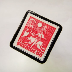 スウェーデン　童話切手ブローチ782 2枚目の画像